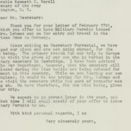 Letter: 1948 March 11