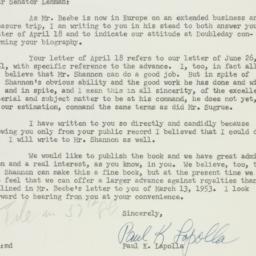 Letter: 1953 May 6
