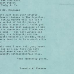 Letter: 1951 September 19