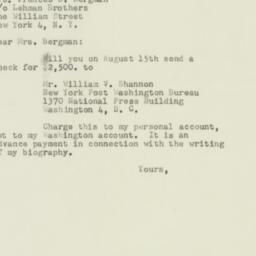 Letter: 1953 August 12