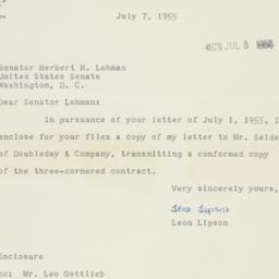 Letter: 1955 July 7