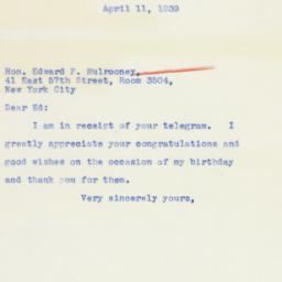 Letter: 1939 April 11
