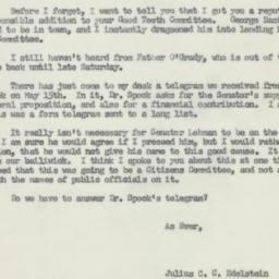 Letter: 1956 May 25