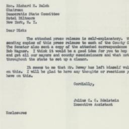 Letter: 1954 August 9