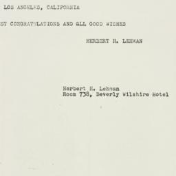 Letter: 1960 July 15