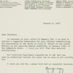 Letter: 1947 January 8