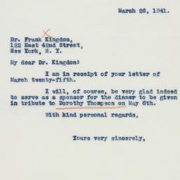 Letter: 1941 March 26