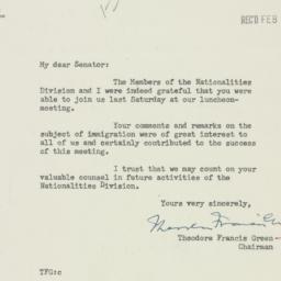 Letter: 1953 February 17