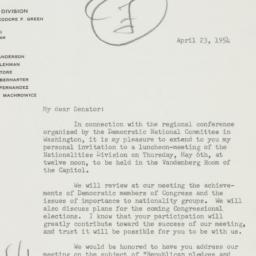 Letter: 1954 April 23