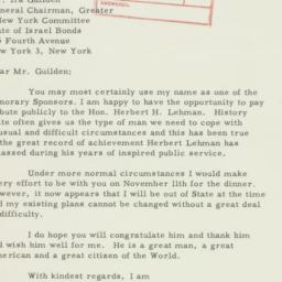 Letter: 1958 October 7
