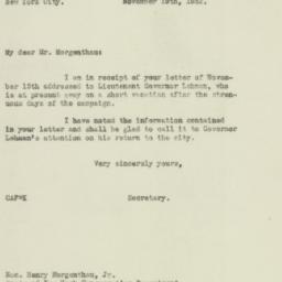 Letter: 1932 November 19