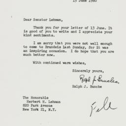 Letter: 1960 June 15