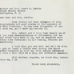 Letter: 1958 April 3