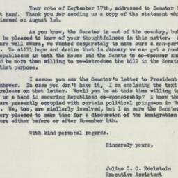 Letter: 1953 September 28
