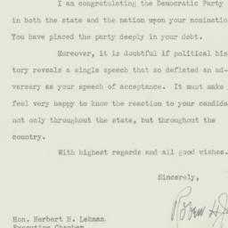 Letter: 1938 October 3