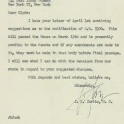 Letter: 1954 April 14