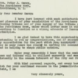 Letter: 1929 December 9