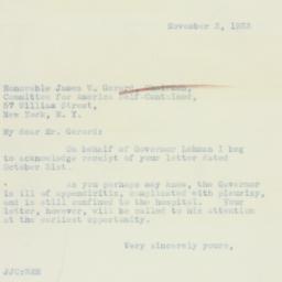 Letter: 1933 November 3