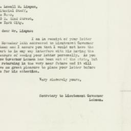 Letter: 1932 November 19