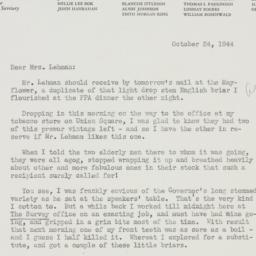 Letter: 1944 October 24