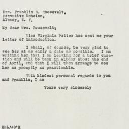 Letter: 1930 April 12
