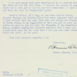 Letter: 1950 November 10