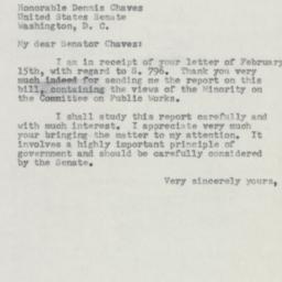 Letter: 1954 February 22