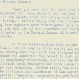 Letter: 1954 September 30