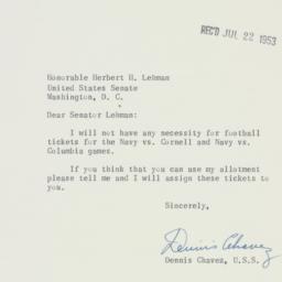 Letter: 1953 July 21