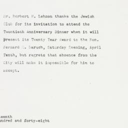 Letter: 1948 March 19