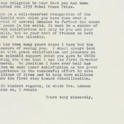 Letter: 1959 November 7
