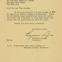 Letter: 1950 November 4
