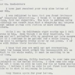 Letter: 1963 October 11