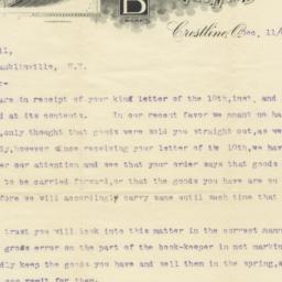 Burch Plow Works. Letter
