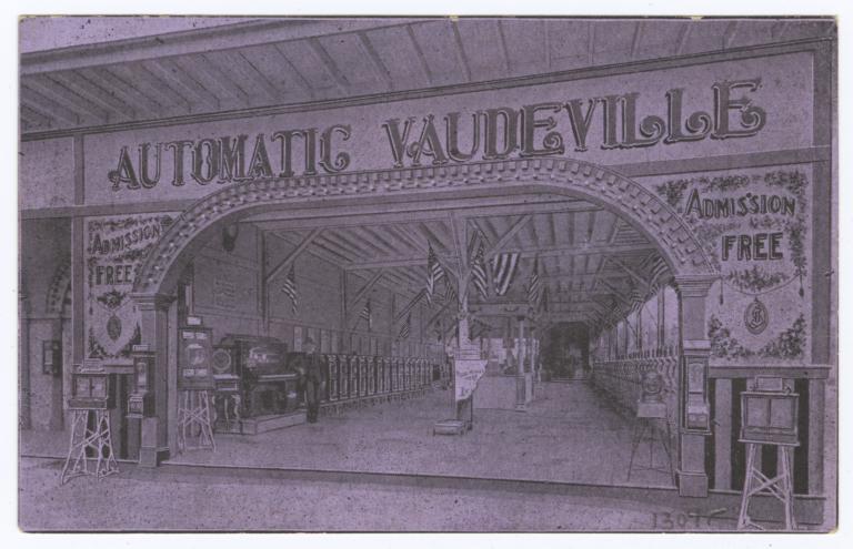 Automatic Vaudville Parlor. Card stock - Recto