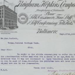 Brigham, Hopkins Company. L...