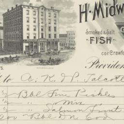 H. Midwood & Sons. Bill