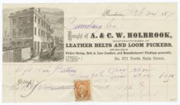 A. & C. W. Holbrook. Bill - Recto
