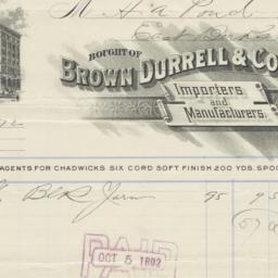 Brown, Durrell & Co.. Bill