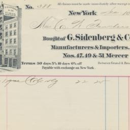G. Sidenberg & Co.. Bill