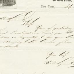 T. C. Lyman & Co.. Letter