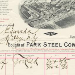 Park Steel Company. Bill