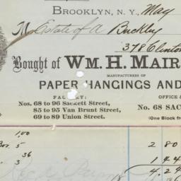 Wm. H. Mairs & Co.. Bill