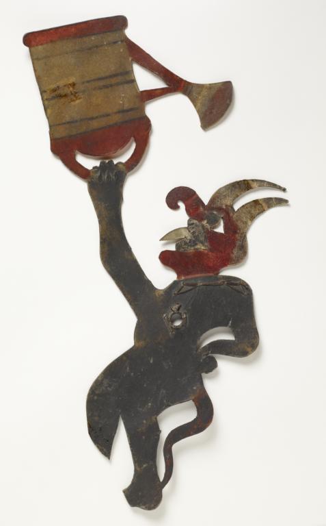 Turkish Shadow Puppet Of Devil Holding Watering Can