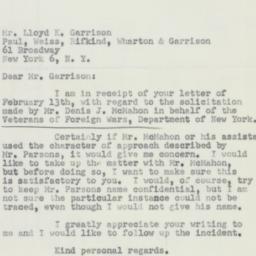 Letter: 1951 February 21