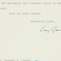 Letter: 1955 February 1