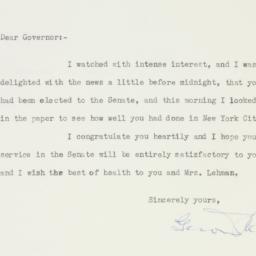Letter: 1949 November 9
