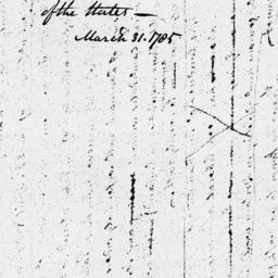 [Document, 1785 March 31]