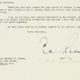 Letter: 1947 October 15
