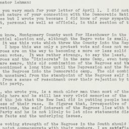 Letter: 1957 April 4